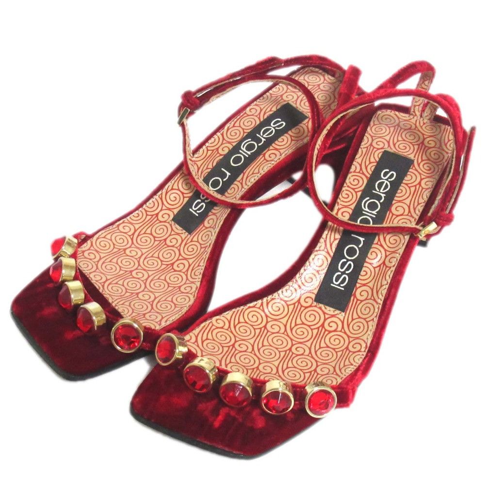 Other Other Sergio Rossi Bijou Velvet Sandals Textile Shoes A81090 DUTY FREE for USA Size ONE SIZE - 1 Thumbnail