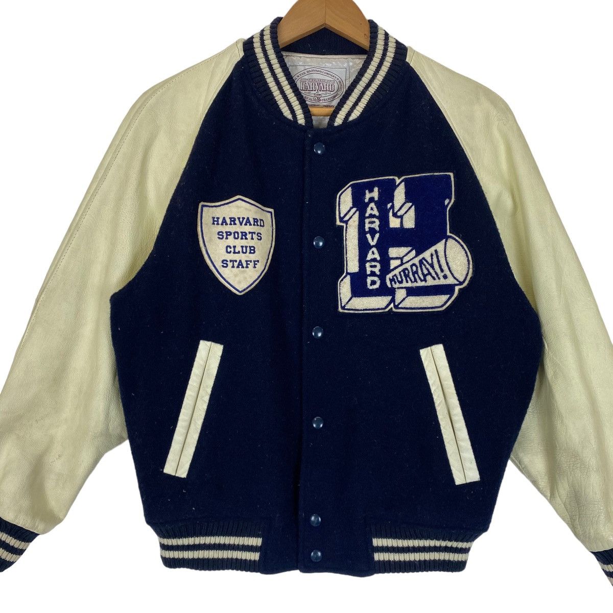Vintage ✨Vtg Harvard Sport Club Staff wool varsity jacket Size US M / EU 48-50 / 2 - 5 Thumbnail