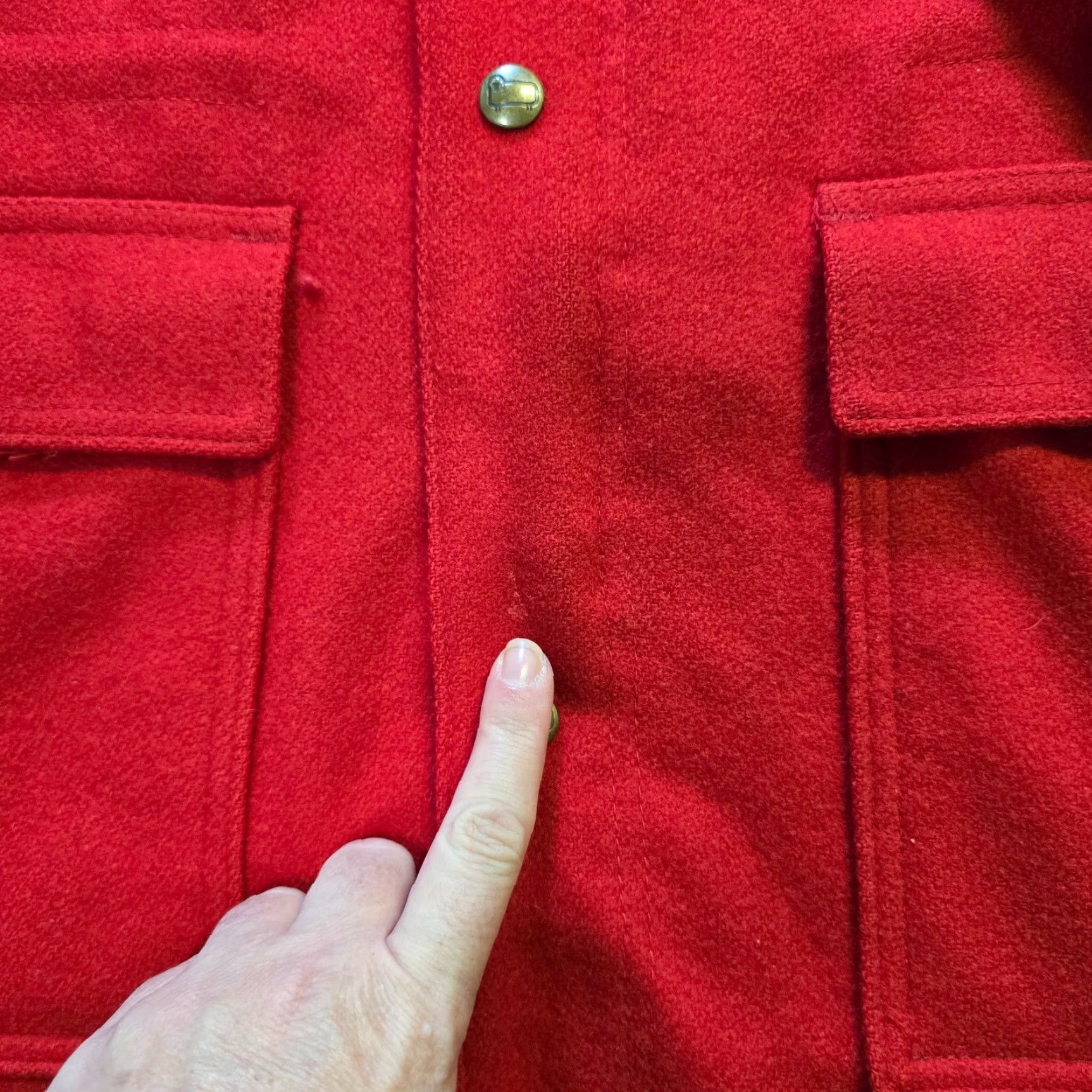 Vintage VINTAGE Woolrich Jacket Womens Size Medium Red Boiled Wool Full Zip Hood Pockets Mens? Size M / US 6-8 / IT 42-44 - 5 Thumbnail