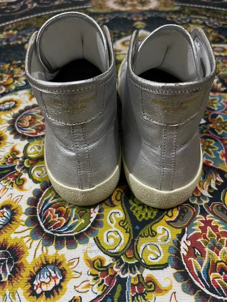 Saint Laurent Paris Saint Laurent Paris Nurburgring Silver High-Top Sneakers Size US 8 / EU 41 - 3 Thumbnail