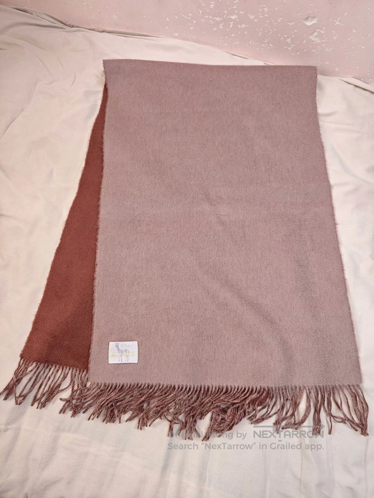 Japanese Brand Vicuna Cashmere Blend Scarf. Size ONE SIZE - 3 Thumbnail