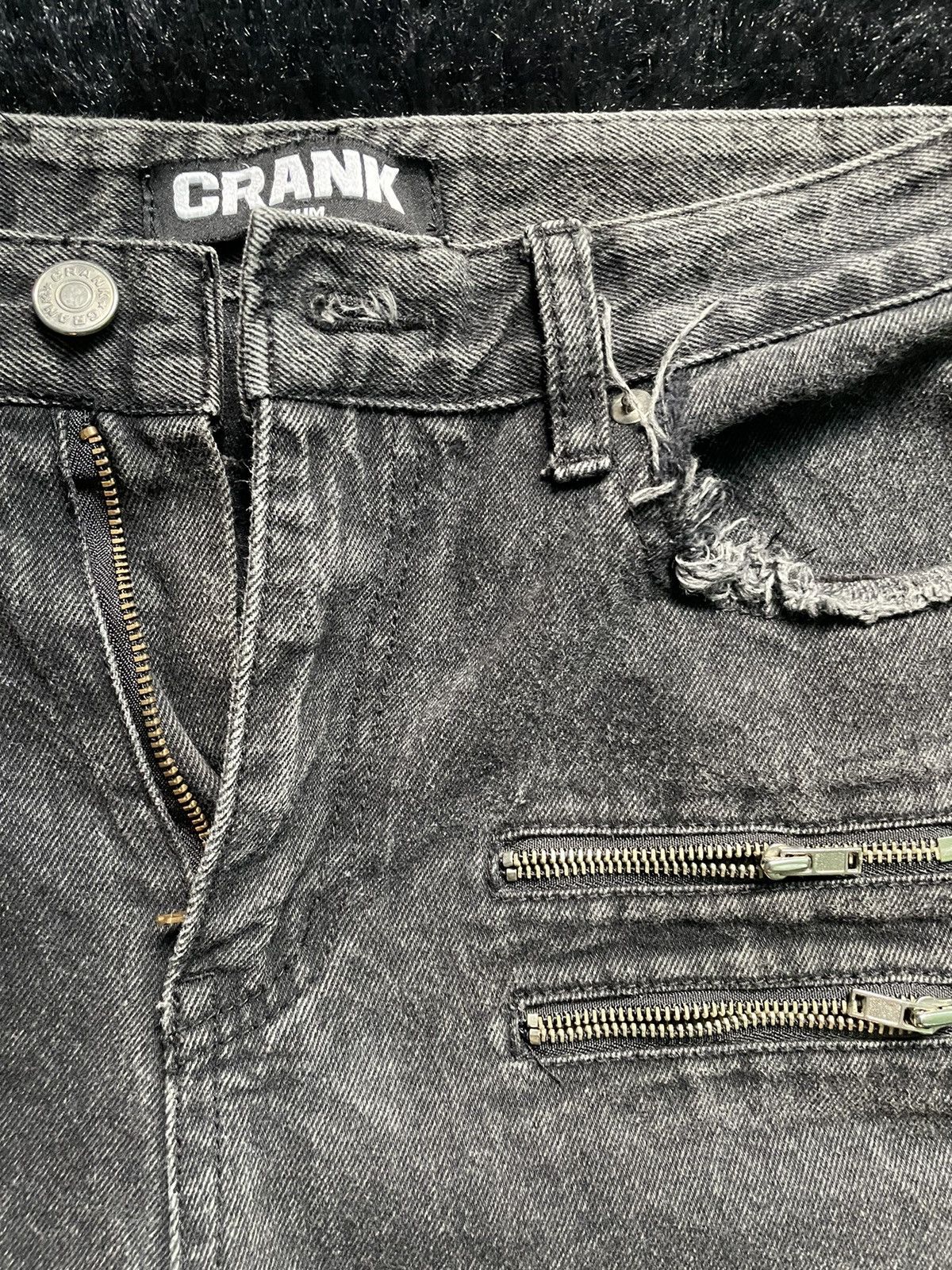Japanese Brand Crank ripped flared pants Size US 27 - 2 Thumbnail