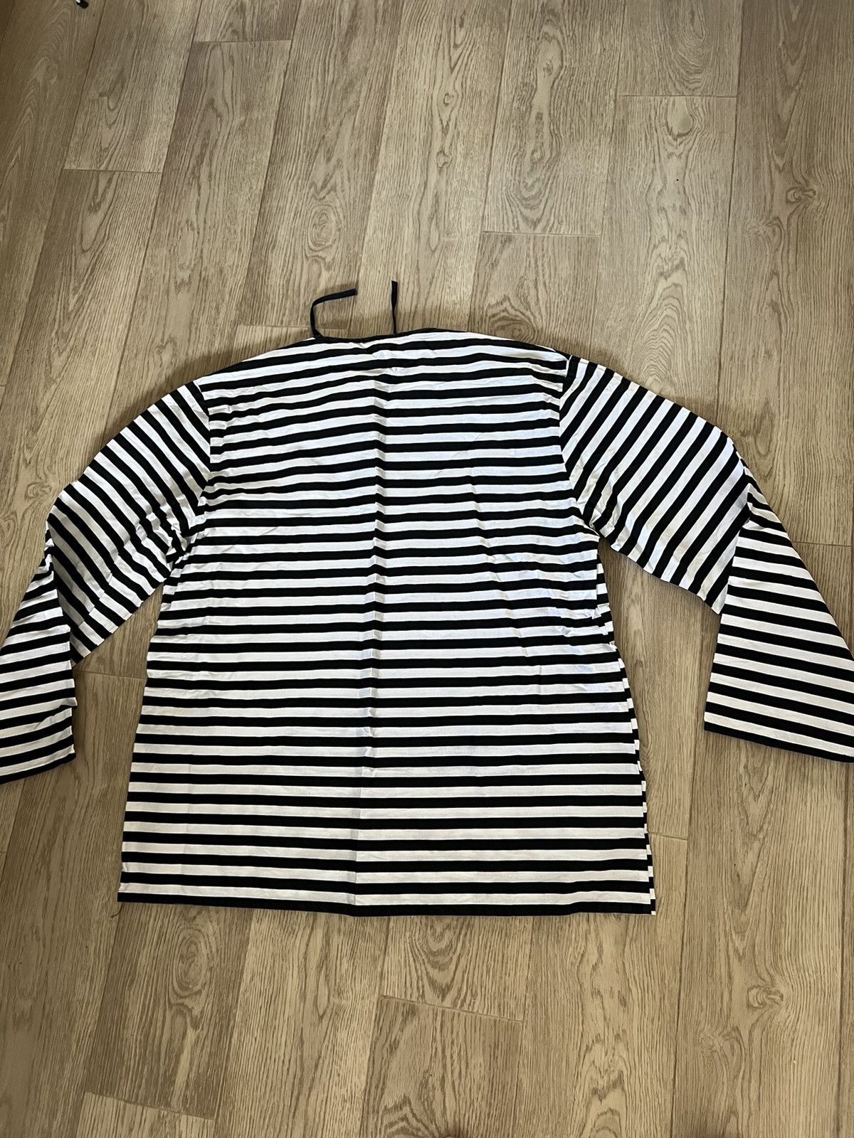Japanese Brand × Vintage × uniform experiment Vintage Prison Striped Uniform Longsleeve Tee Shirt Size US XL / EU 56 / 4 - 2 Thumbnail