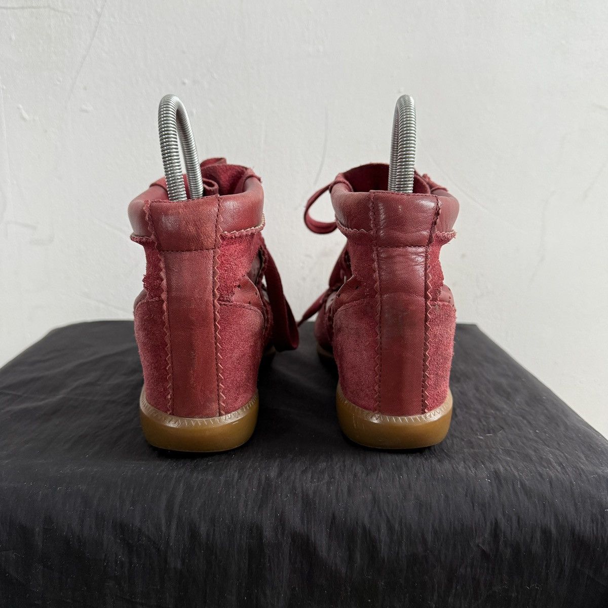 Isabel Marant Etoile Isabel Marang Wedge Red Suede Sneakers Size US 7 / IT 37 - 6 Thumbnail