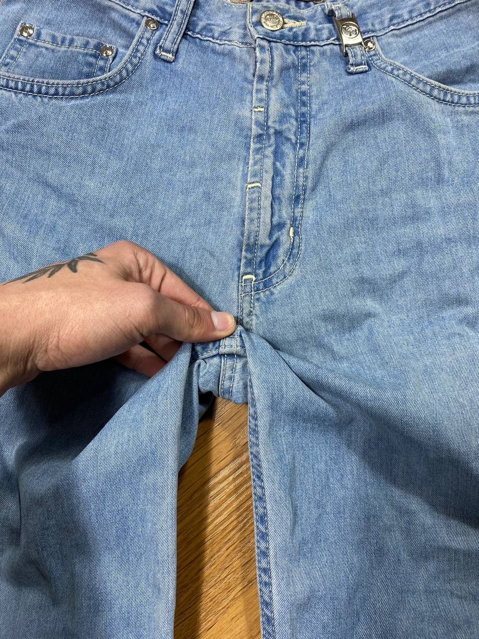 Japanese Brand Dirty Painted Distressed Thrashed Faded Baggy Jeans Y2K Size US 30 / EU 46 - 19 Thumbnail