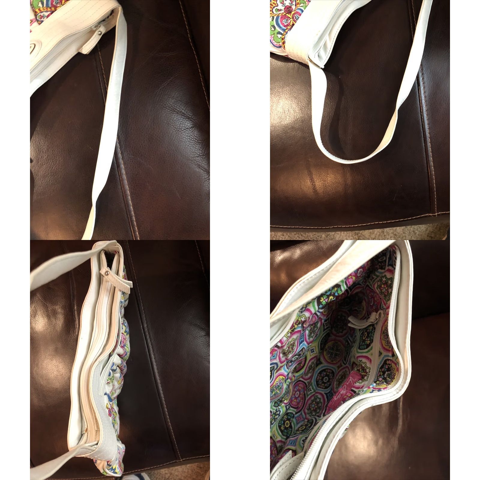 Vera Bradley Vera Bradley Purse Paisley Floral Design Multicolor Leather Top Handle Bag Womens Size ONE SIZE - 8 Thumbnail