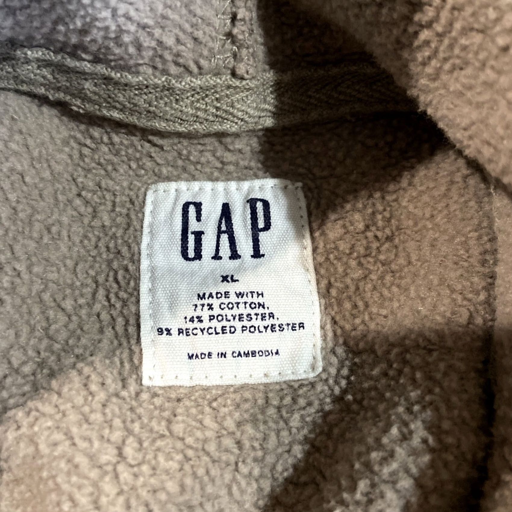 Gap VINTAGE GAP Sweatshirt Mens XL Tan Spellout Pullover Hoodie Brown Cotton Blend Solid Long Sleeve Classic Regular Men Hoodie Womens? No. Size US XL / EU 56 / 4 - 3 Thumbnail