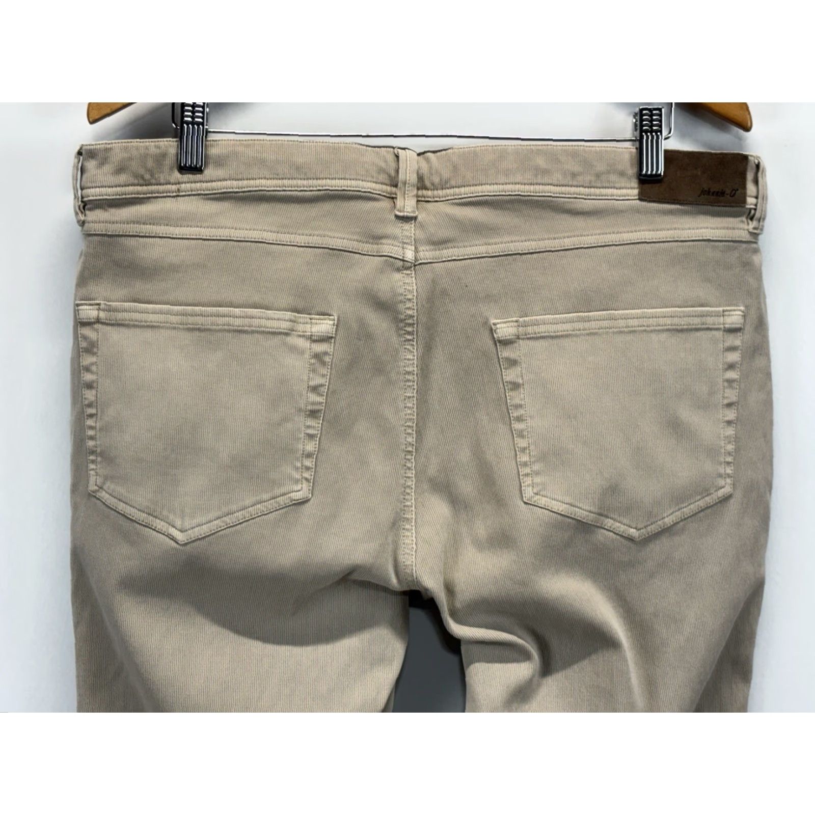 johnnie-O Johnnie O Pants 5-Pocket Corduroy Khaki Mens 36 Regular Flat Front Zip 28 Inseam Logo Comfort Size US 36 / EU 52 - 4 Thumbnail