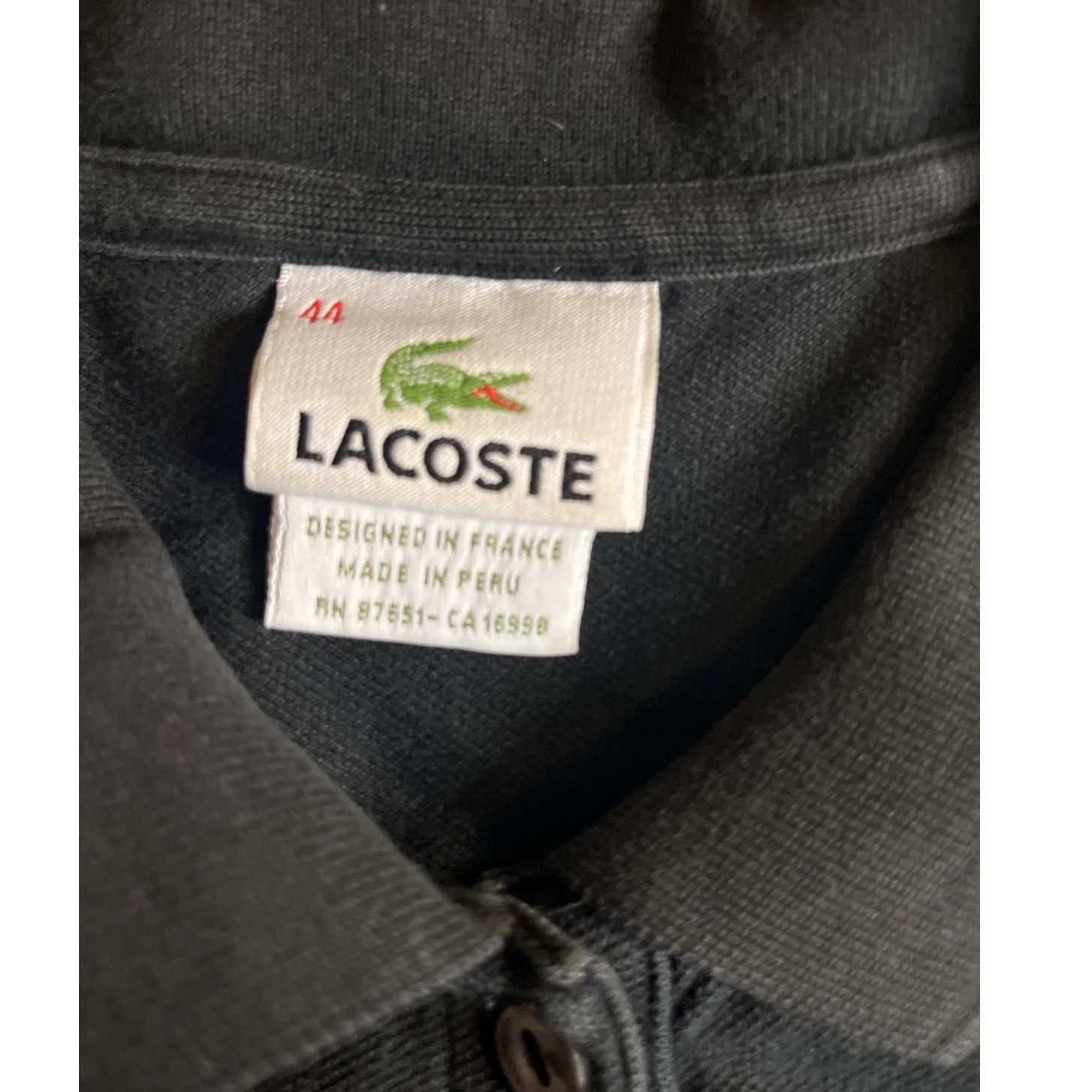 Lacoste Lacoste Black Pique Cotton Polo Dress size 44 with pockets Size M / US 6-8 / IT 42-44 - 4 Thumbnail