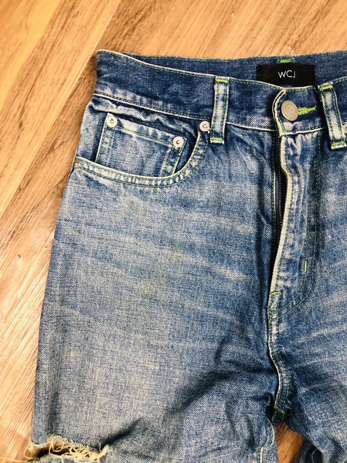 If Six Was Nine WCJ Wide-Leg Ripped Jeans - Unique Thigh Cutout Denim (40) Size US 26 / EU 42 - 5 Thumbnail