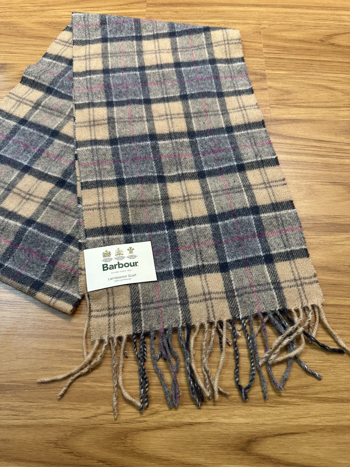 Barbour NWT Barbour Tartan Lambwool Scarf Size ONE SIZE - 3 Thumbnail