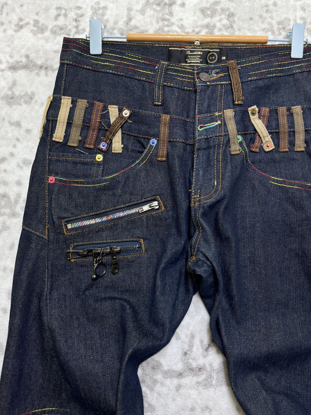PPFM Vintage BreathMINt Double Waist Zipper Style Denim Jeans Size US 29 - 4 Thumbnail