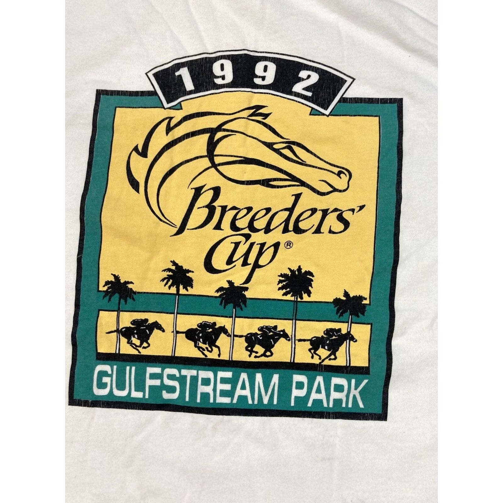 Vintage VINTAGE Breeders Cup Gulfstream Park 1992 Graphic T-shirt Men XL White USA 90s Size US XL / EU 56 / 4 - 2 Thumbnail