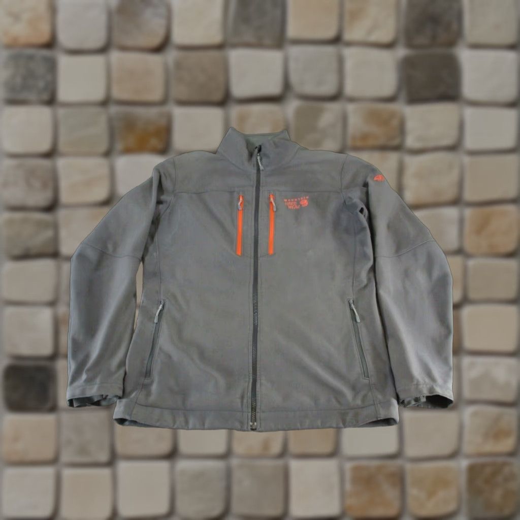 Mountain Hardwear Mountain Hard Wear Jacket Mens Medium Gray Orange Hiking Softshell Windbreaker Full Zip Women's? Size US M / EU 48-50 / 2 - 1 Thumbnail