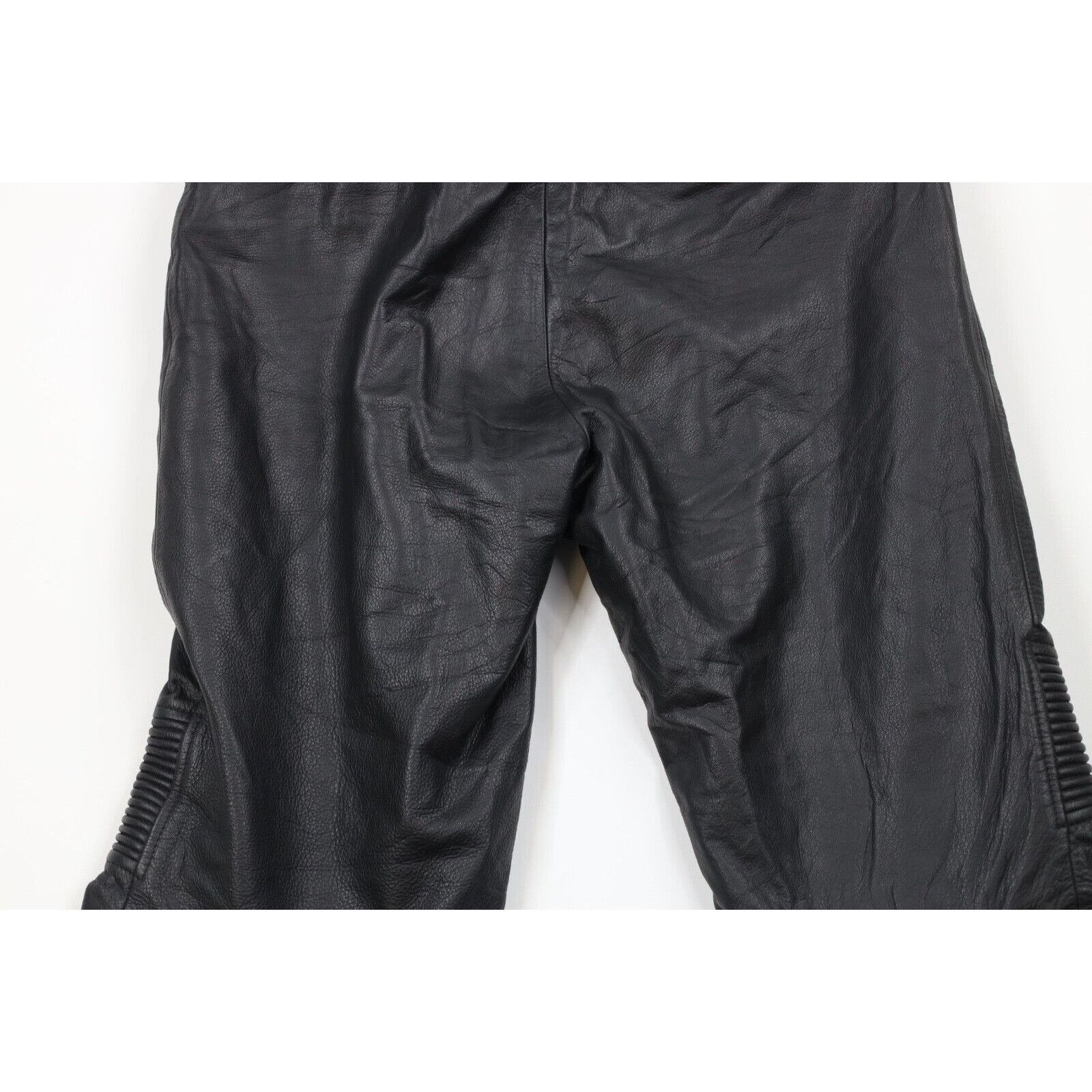BMW × Vintage Vintage BMW Mens Distressed Leather Motorcycle Riding Pants Size US 34 / EU 50 - 14 Thumbnail
