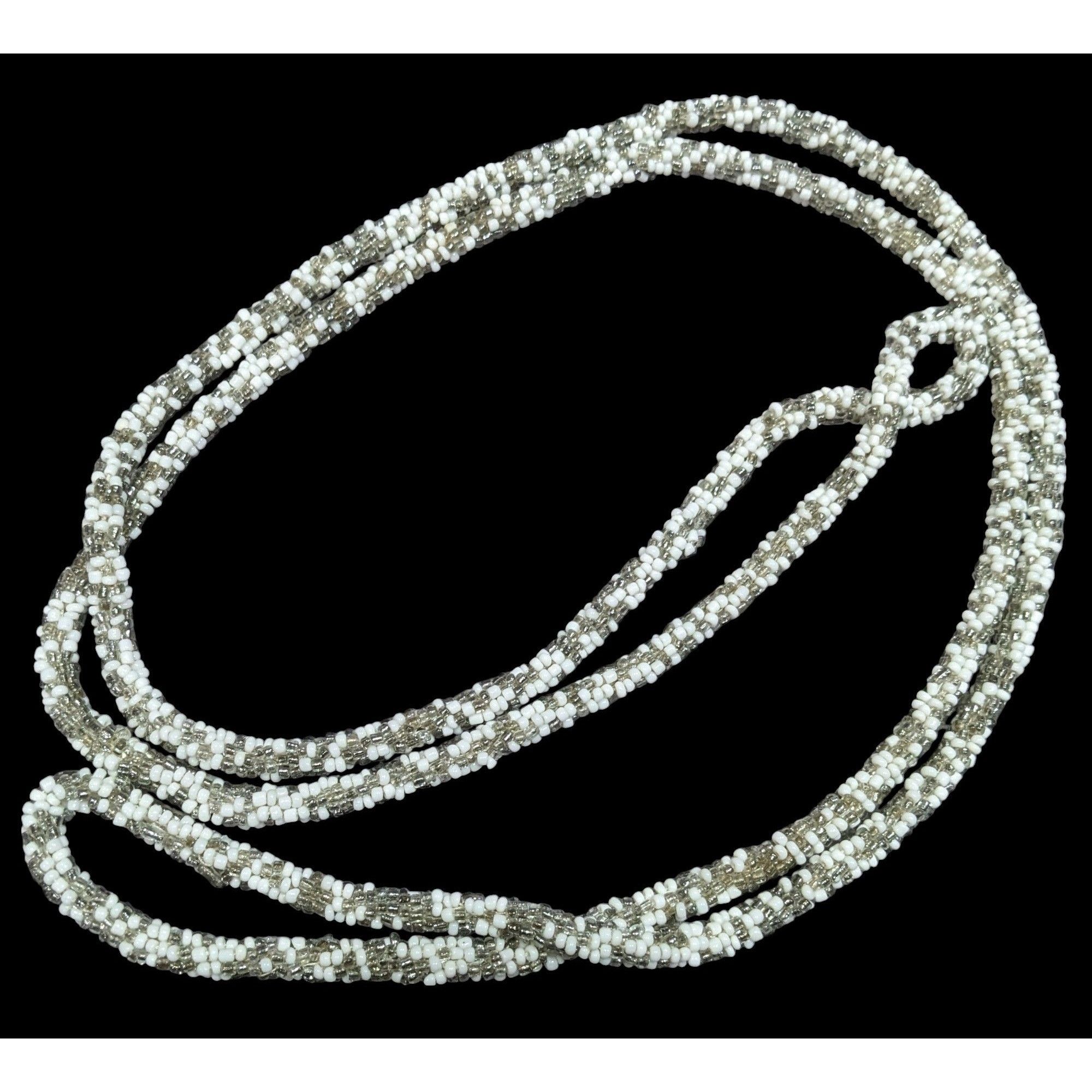 Other Grey And White Glass Beaded Rope Necklace Size ONE SIZE - 1 Thumbnail