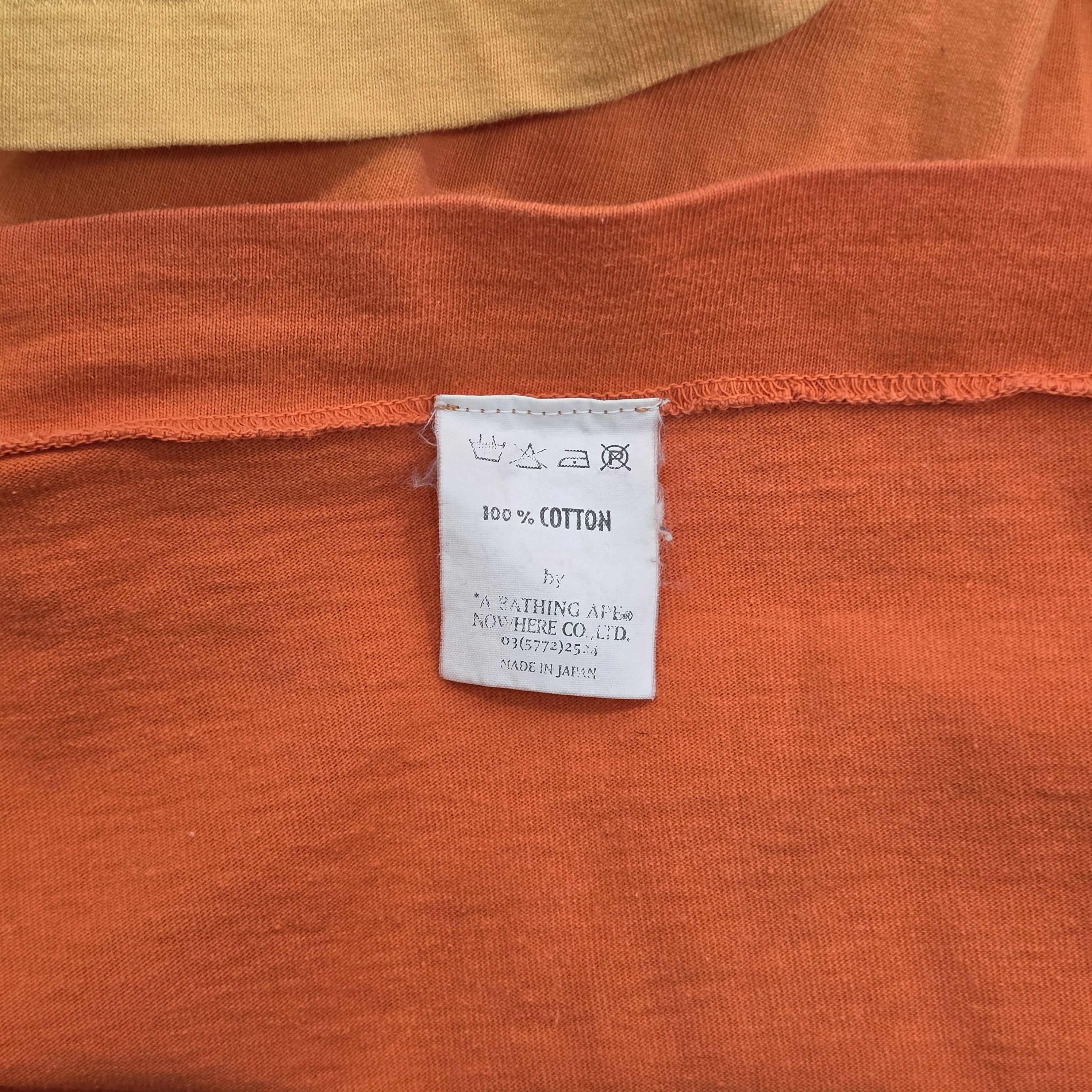 Bape BAPE Men's Orange and Yellow T-shirt Size US M / EU 48-50 / 2 - 6 Thumbnail