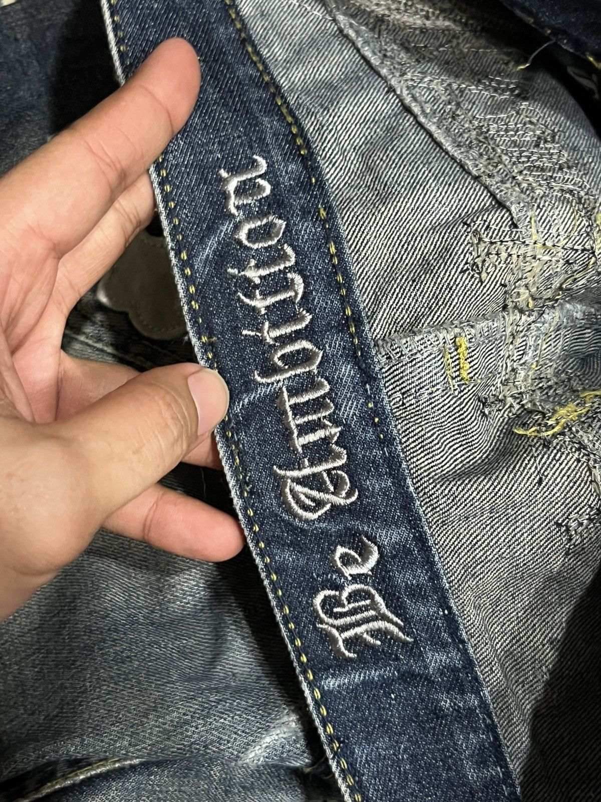 Affliction Japanese Be Ambition White Cross “Ambition” Slogan Jeans Size US 30 / EU 46 - 19 Thumbnail