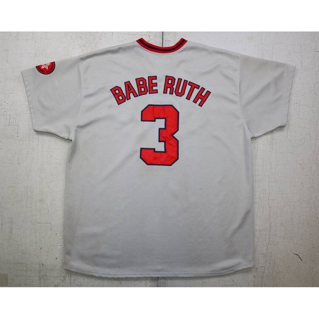 Mitchell & Ness Red Sox Babe Ruth #3 1918 Mitchell & Ness Cooperstown Jersey Size US XXL / EU 58 / 5 - 2 Thumbnail