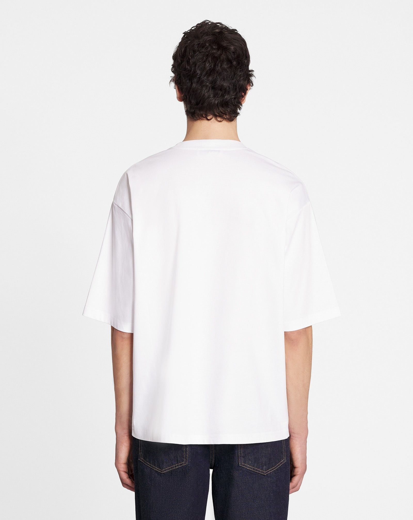 Lanvin o1w1db10225 Short Sleeve T-Shirt in White Size US M / EU 48-50 / 2 - 4 Thumbnail