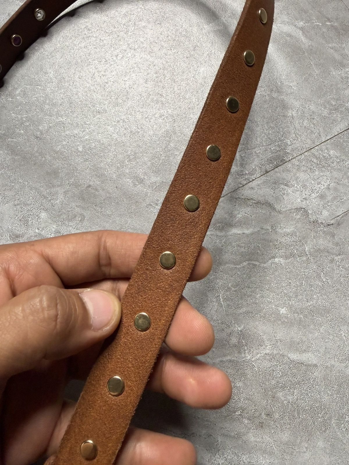 Gucci Gucci GG Marmont Studded Leather Belt Size ONE SIZE - 6 Thumbnail