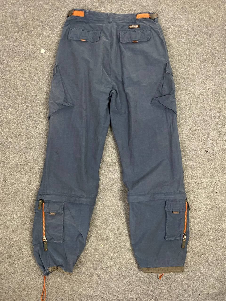image of Vintage s Cargo Pants Multipocket Nice Design in Navy Blue, Men's (Size 34)