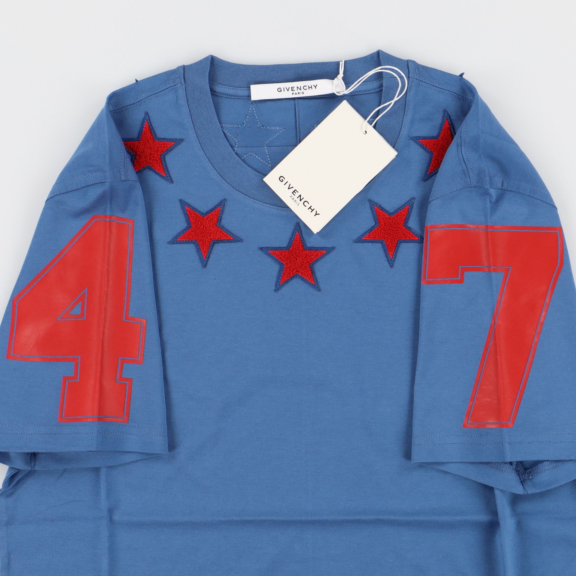 Givenchy Blue and Red Felt 5 Stars T-Shirt Size US XL / EU 56 / 4 - 5 Thumbnail