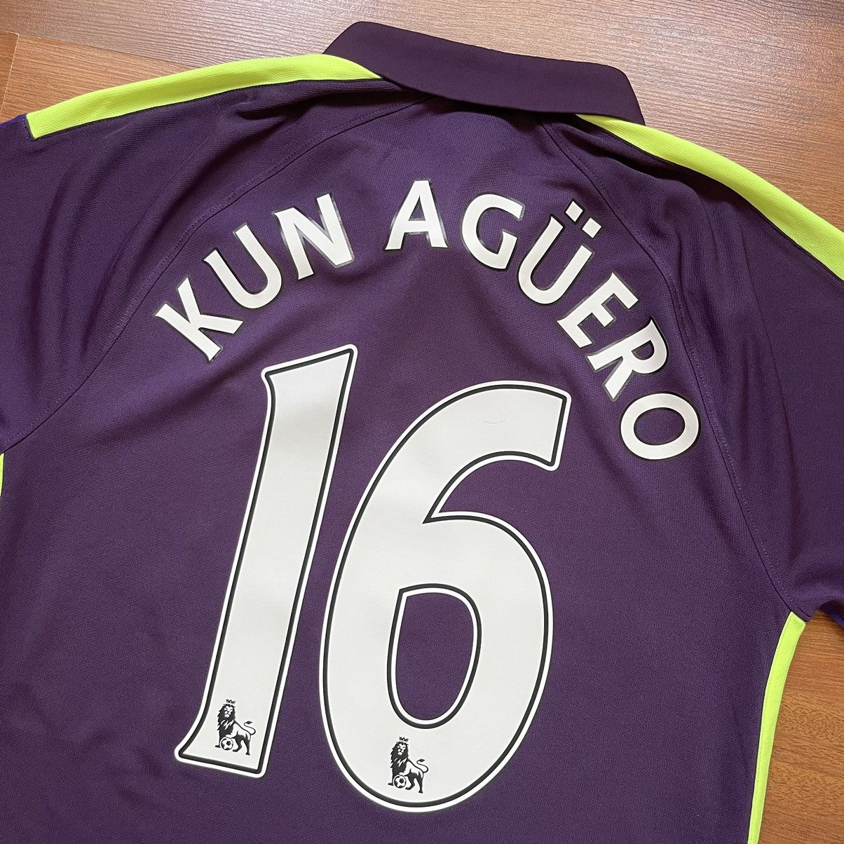 Nike × Vintage MANCHESTER CITY NIKE 2014/2015 SOCCER 3RD JERSEY #16 AGUERO Size US S / EU 44-46 / 1 - 12 Thumbnail