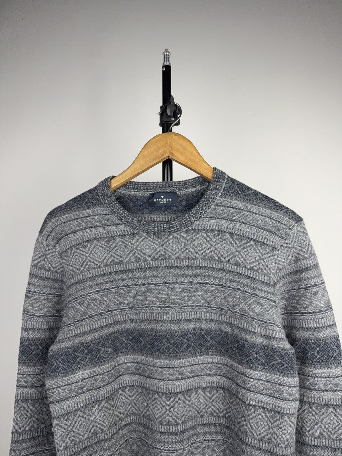 Hackett Luxury Retro Hackett London Nordic Pattern Wool Knit Sweater Size US S / EU 44-46 / 1 - 2 Thumbnail
