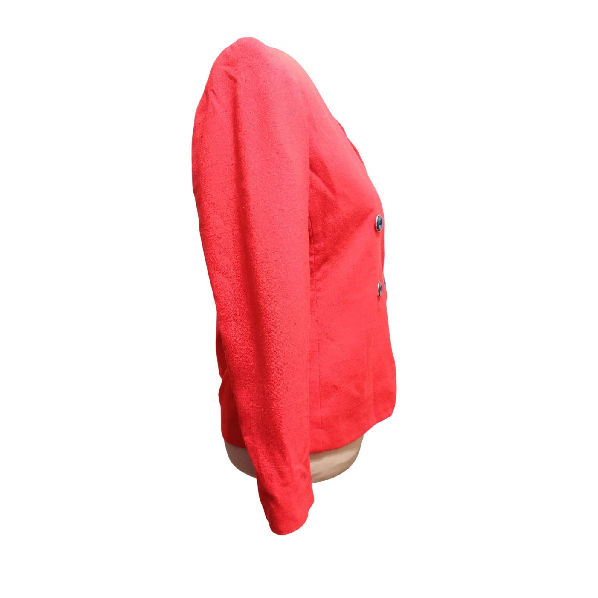 Vintage Vintage Jacqueline Ferrar Sport Red Blazer Size 4 Petite Dou Size S / US 4 / IT 40 - 11 Thumbnail