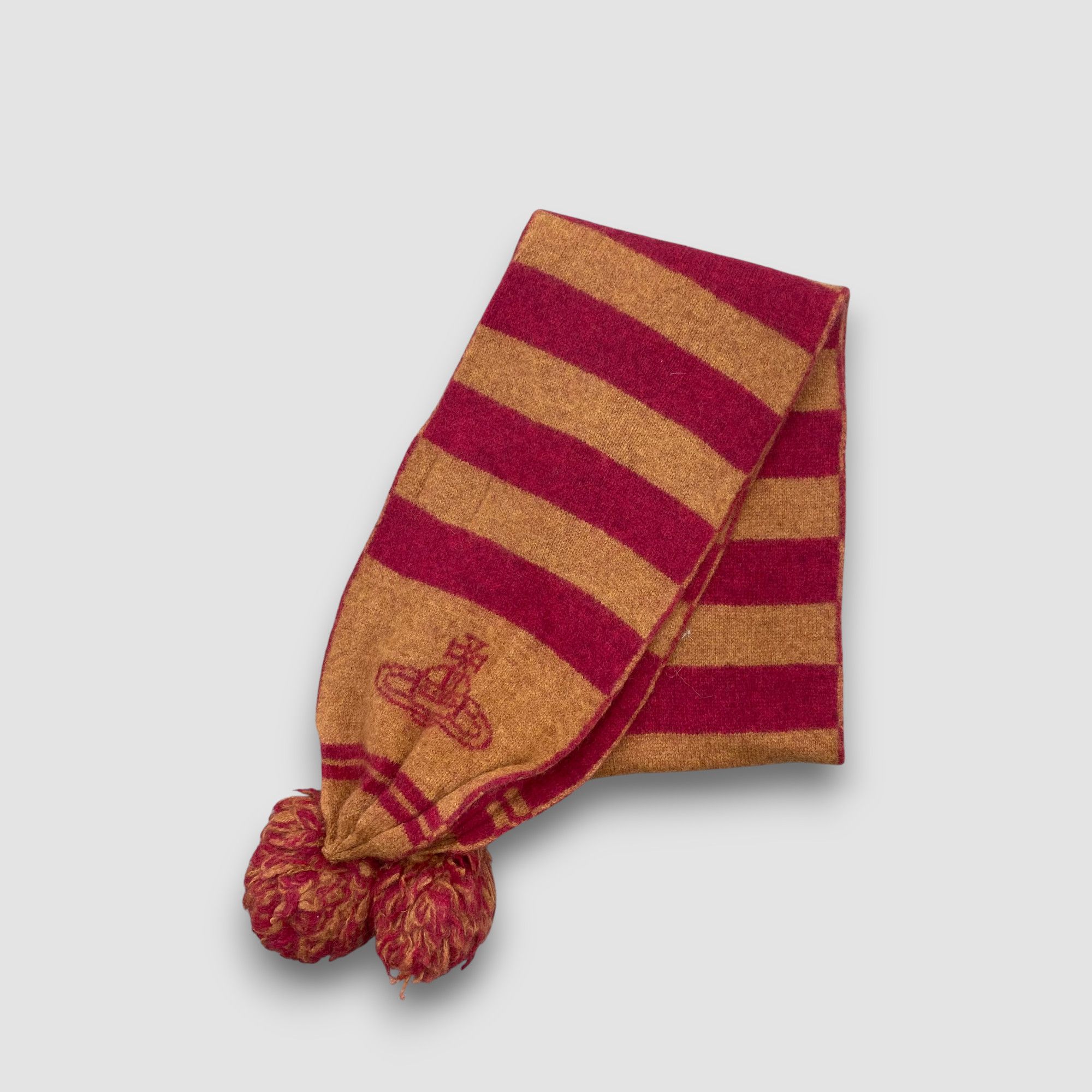 Japanese Brand Vintage Vivienne Westwood Scarf Muffler Orbs Wool Scarves Size ONE SIZE - 3 Thumbnail