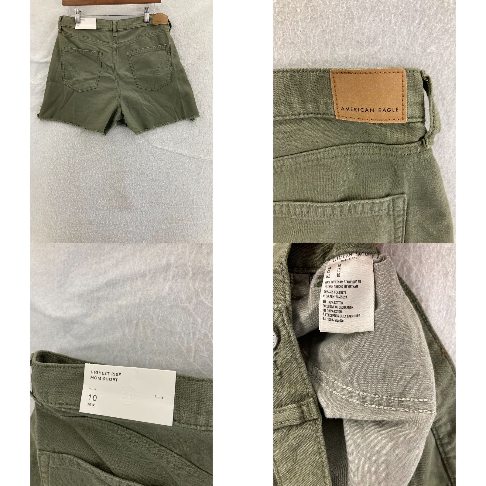 American Eagle Outfitters VINTAGE American Eagle Shorts Womens 10 Distressed Highest Rise Mom NWT Size 32" / US 10 / IT 46 - 8 Thumbnail