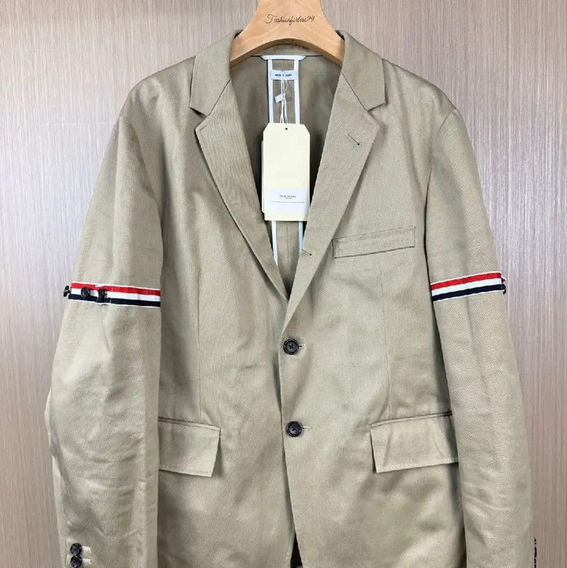Thom Browne Thom Browne Women's Khaki Cotton Trench Coat 0089 Size M / US 6-8 / IT 42-44 - 1 Thumbnail