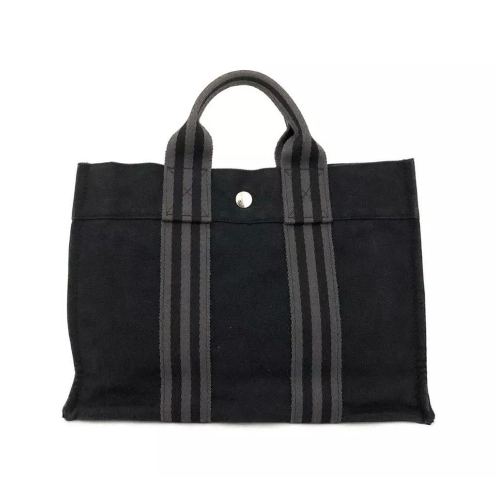 Hermes Mini Hermes canvas black tote PM size Size ONE SIZE - 3 Thumbnail