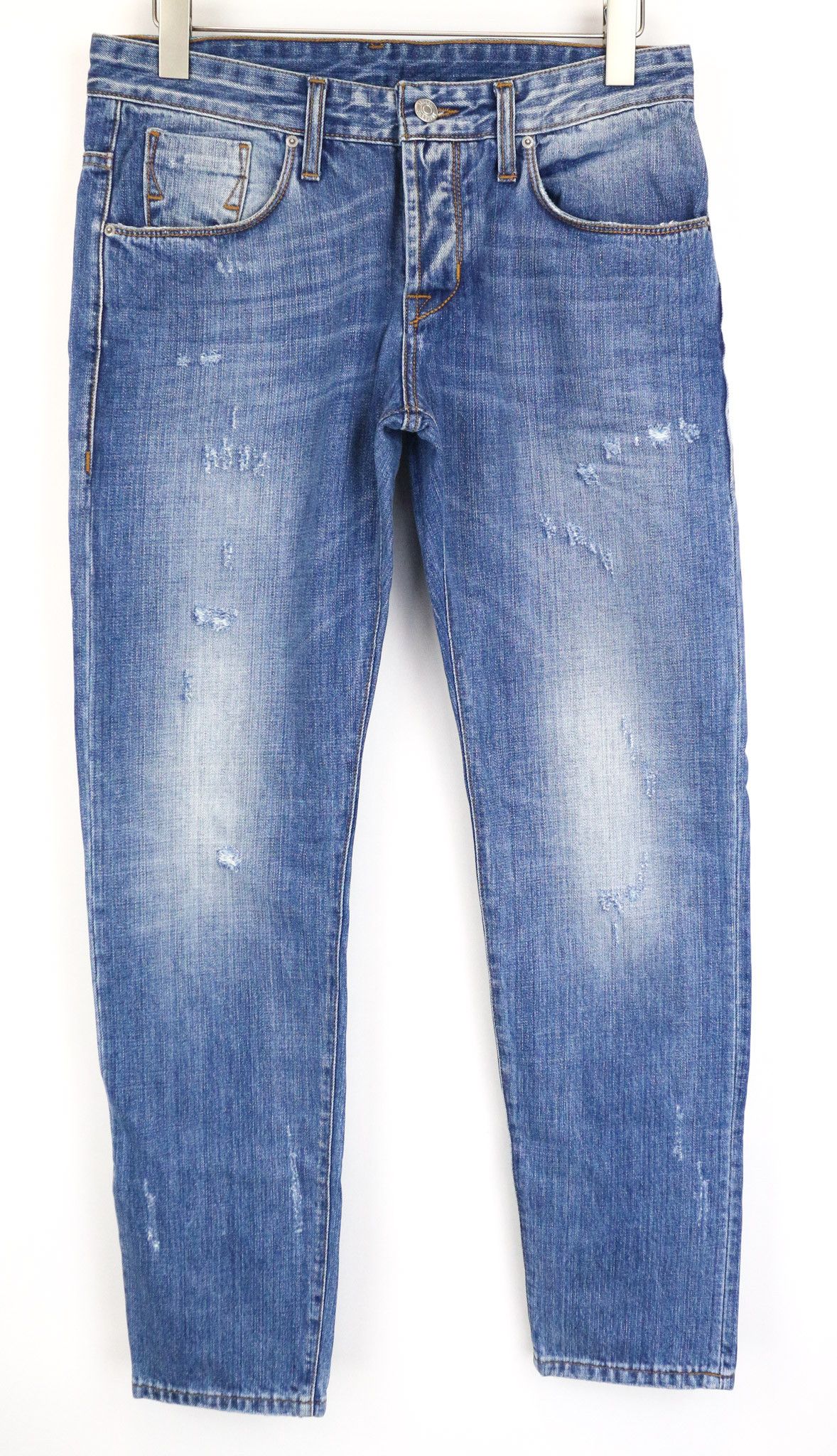 Takeshy Kurosawa W34 Slim Blue Cotton Button-Fly Jeans 75789 Size US 34 / EU 50 - 1 Thumbnail