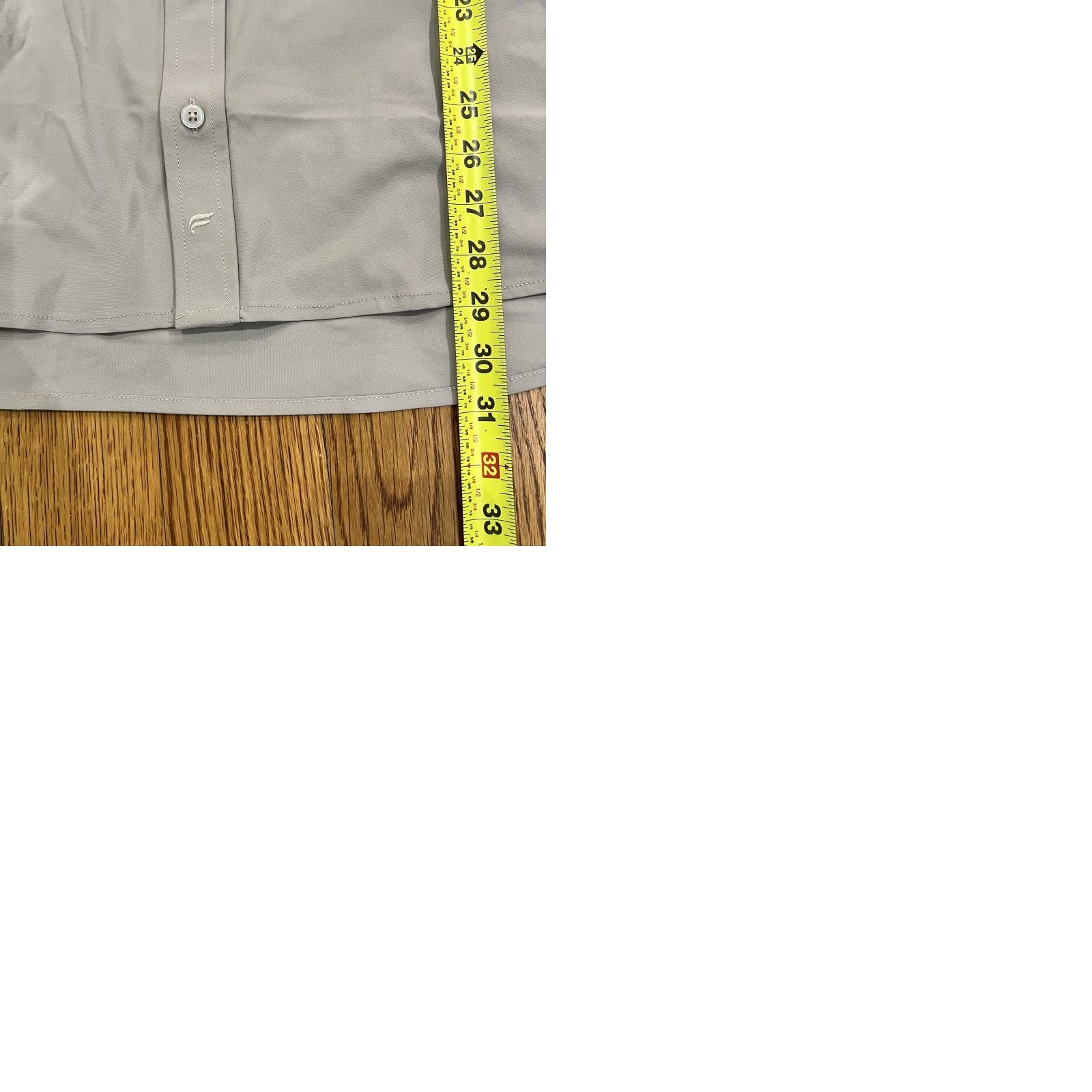 Fabletics Fabletics Button-Up Shirt Men 2XL Short Sleeve Beige Breathable Knit Solid Casual Travel Regular Size US XXL / EU 58 / 5 - 9 Thumbnail