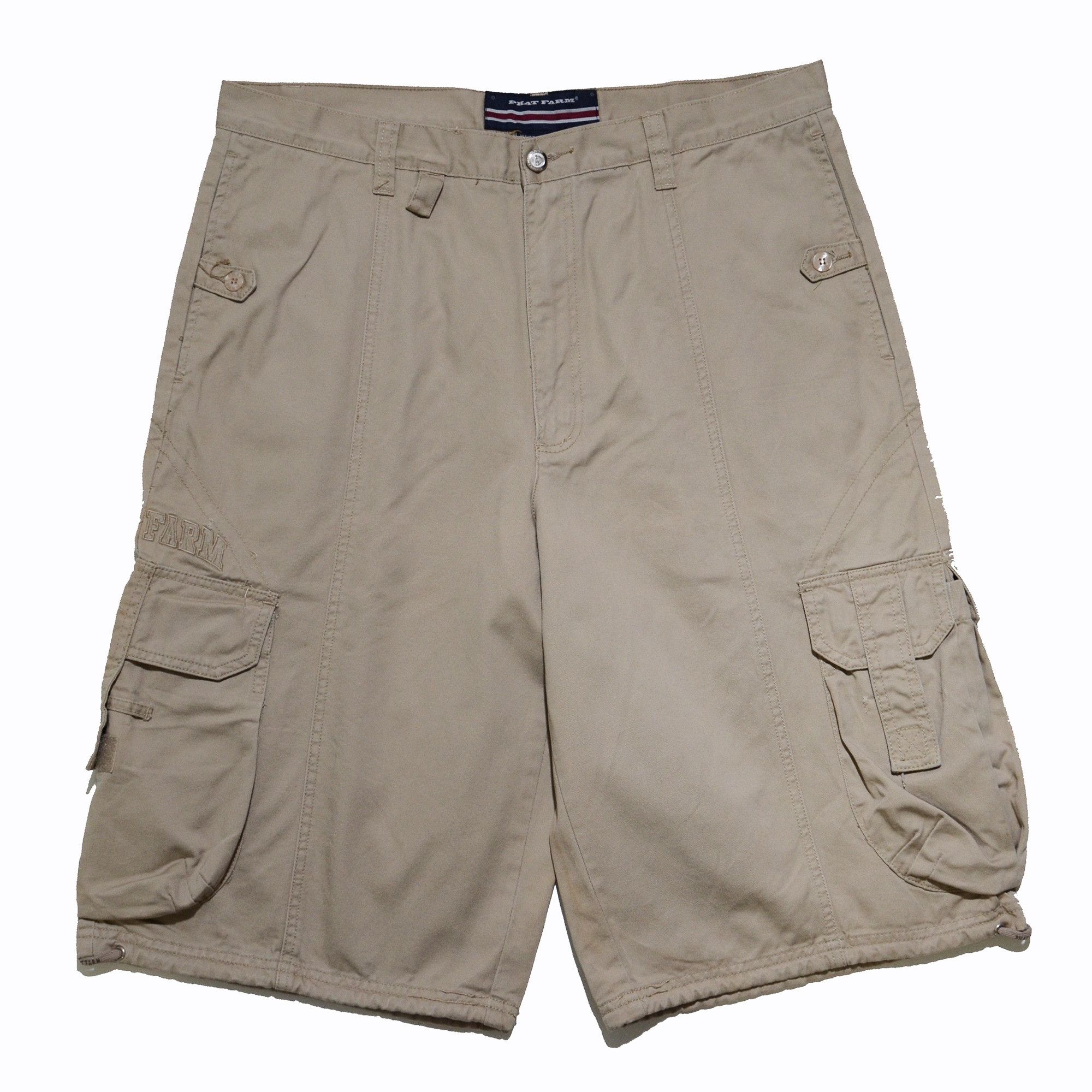Phat Farm Phat Farm W36 Beige Cargo Shorts 90s Hip Hop Streetwear Size US 36 / EU 52 - 1 Thumbnail