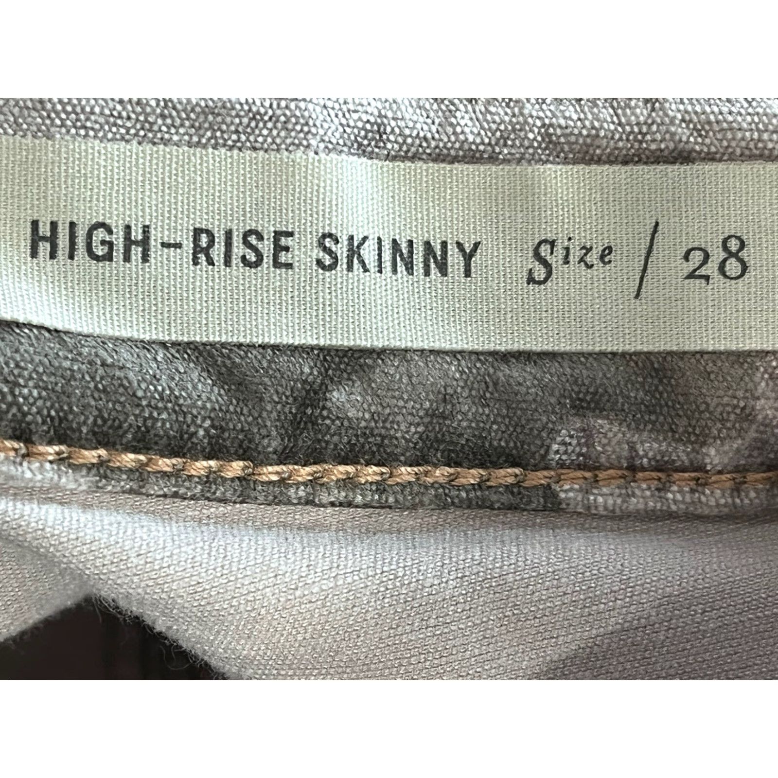 Vintage Pilcro and the Letterpress Velvet Gray Camo Jeans Pants midrise Skinny 28 Size 28" / US 6 / IT 42 - 7 Thumbnail