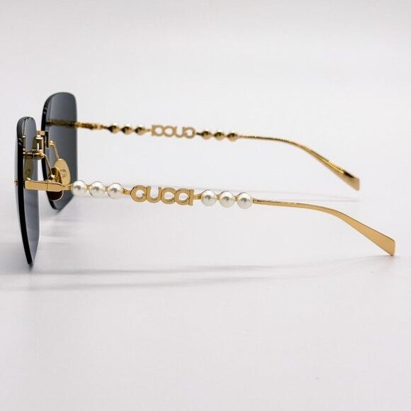 Gucci NEW GUCCI GG1923SA 001 SUNGLASSES GOLD GREY WOMEN EYEWEAR Size ONE SIZE - 9 Thumbnail