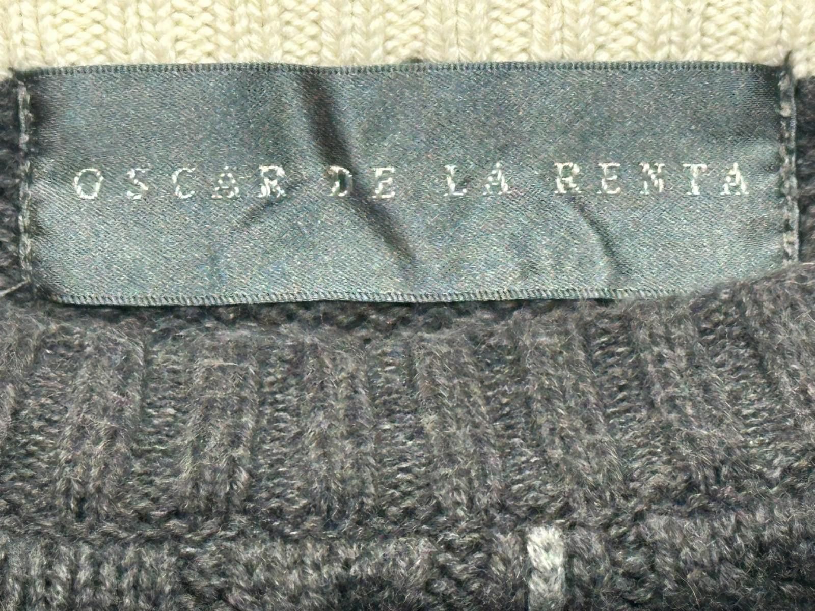 Oscar De La Renta Oscar de la Renta Cotton Knit Pullover Sweater Gray Mens L Size US L / EU 52-54 / 3 - 6 Thumbnail