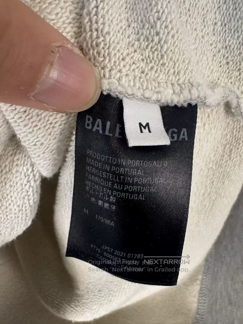 Balenciaga Balenciaga Gray Front & Back Logo Sweatshirt Size US M / EU 48-50 / 2 - 4 Thumbnail