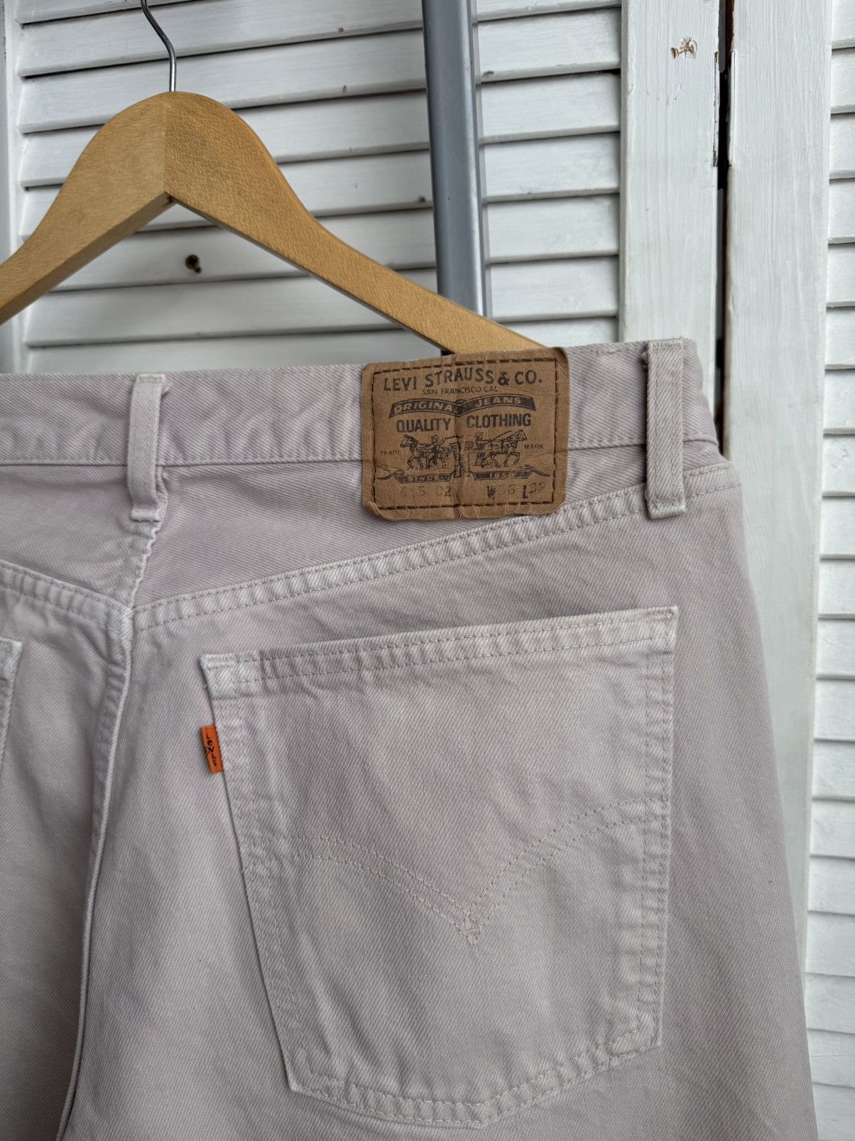 Levi's Vintage Levi’s 615 Orange Tab USA Beige Straight Jeans 36x32 Size US 36 / EU 52 - 9 Thumbnail