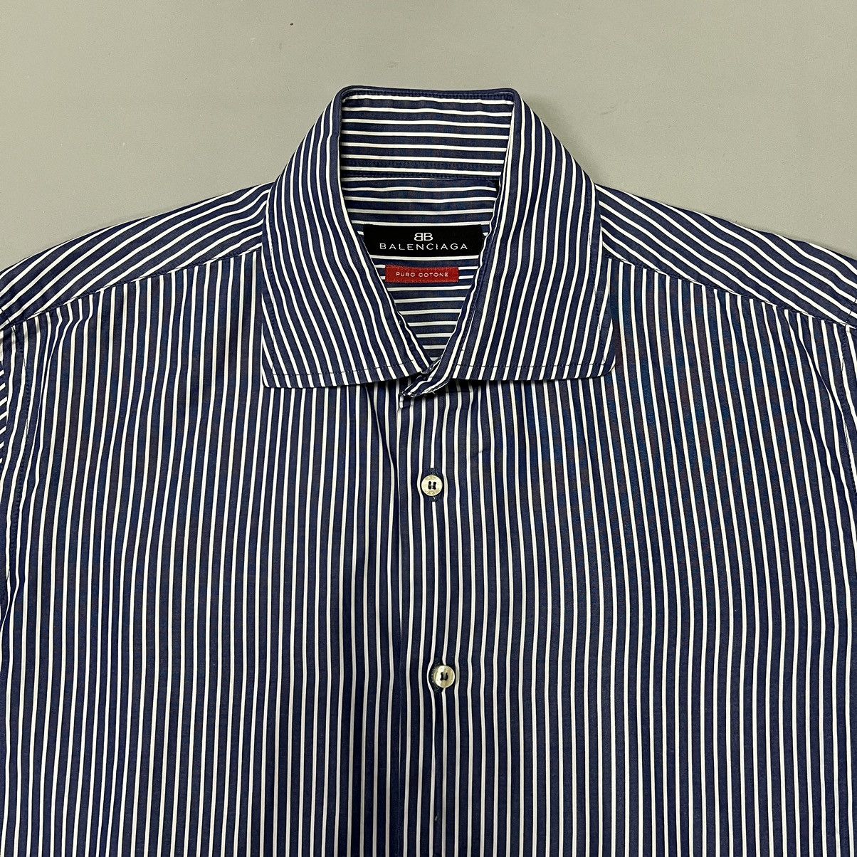 Balenciaga Balenciaga Button Ups Striped Shirt Size US M / EU 48-50 / 2 - 2 Thumbnail
