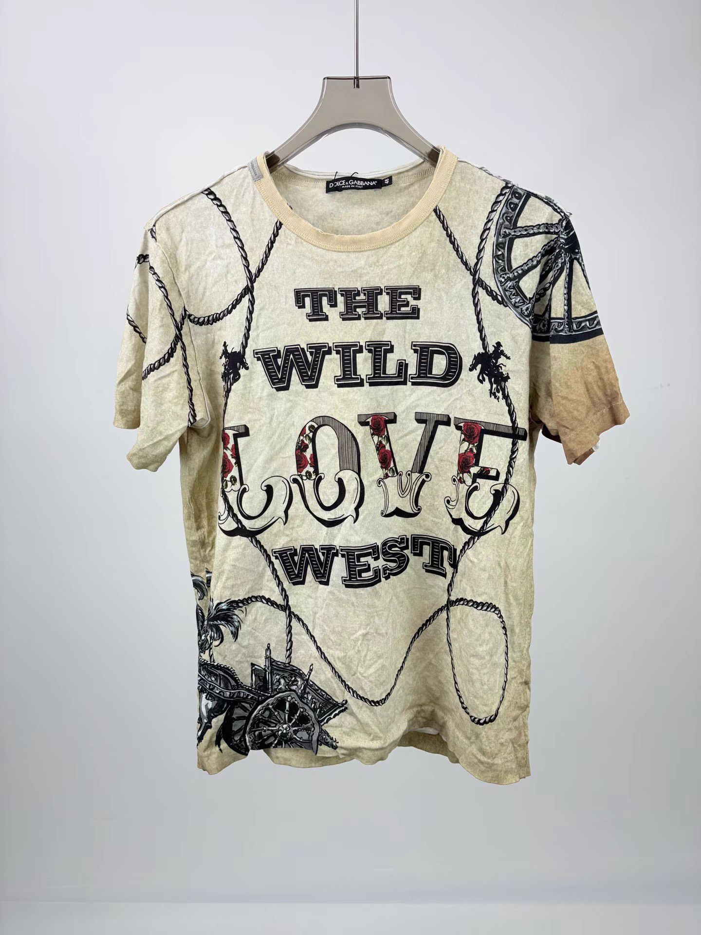Dolce & Gabbana DOLCE&GABBANA Vintage Print Short Sleeve Size US M / EU 48-50 / 2 - 1 Thumbnail
