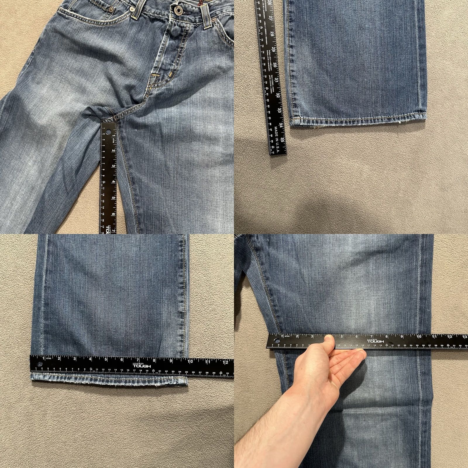 Vintage AG Adriano Goldschmied Jean Men 31x34 (30x34) Straight Denim - Soft Fit Size US 31 - 10 Thumbnail