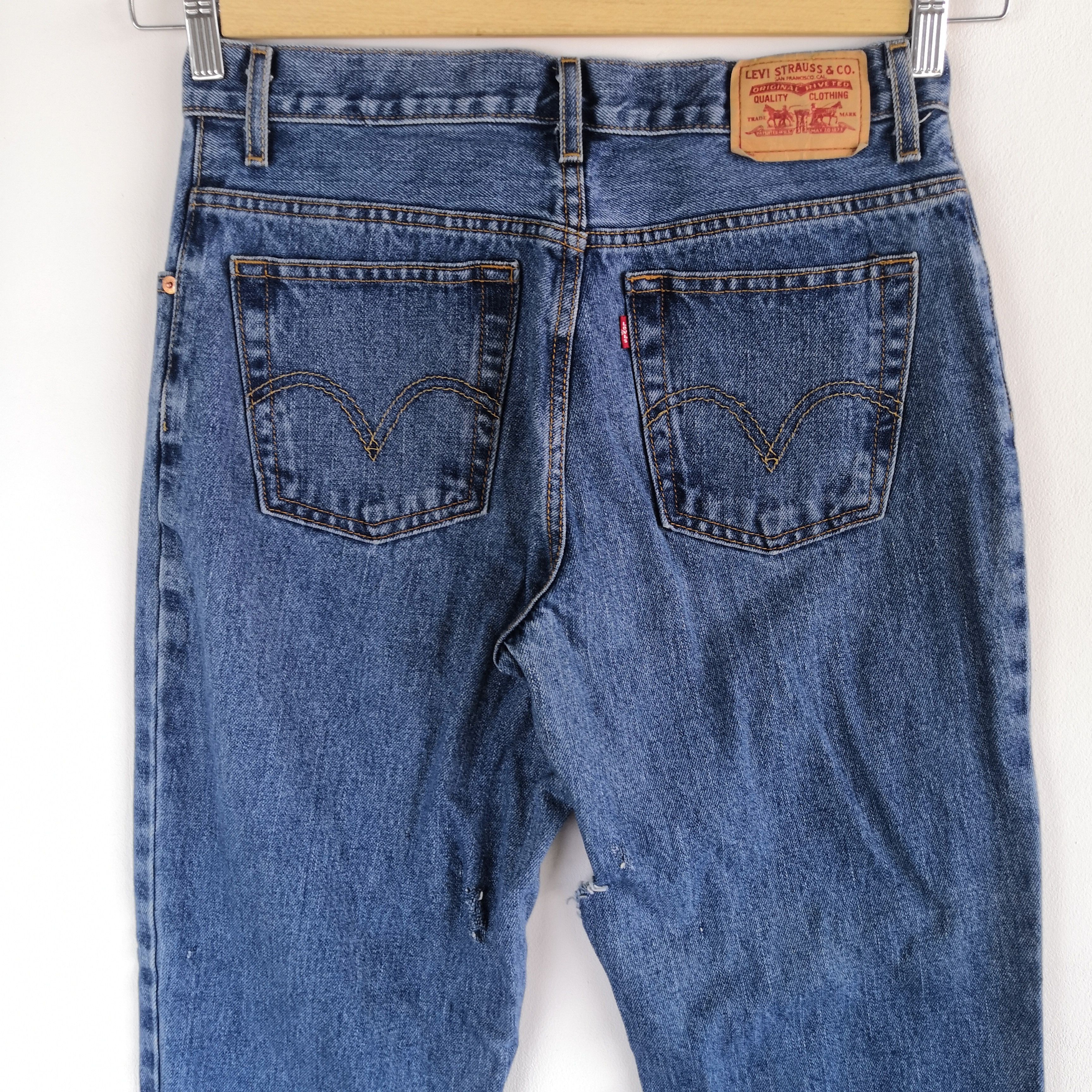 Levi's Vintage Levis 550 Distressed Jeans Levi's Stonewash Denim Size US 30 / EU 46 - 4 Thumbnail