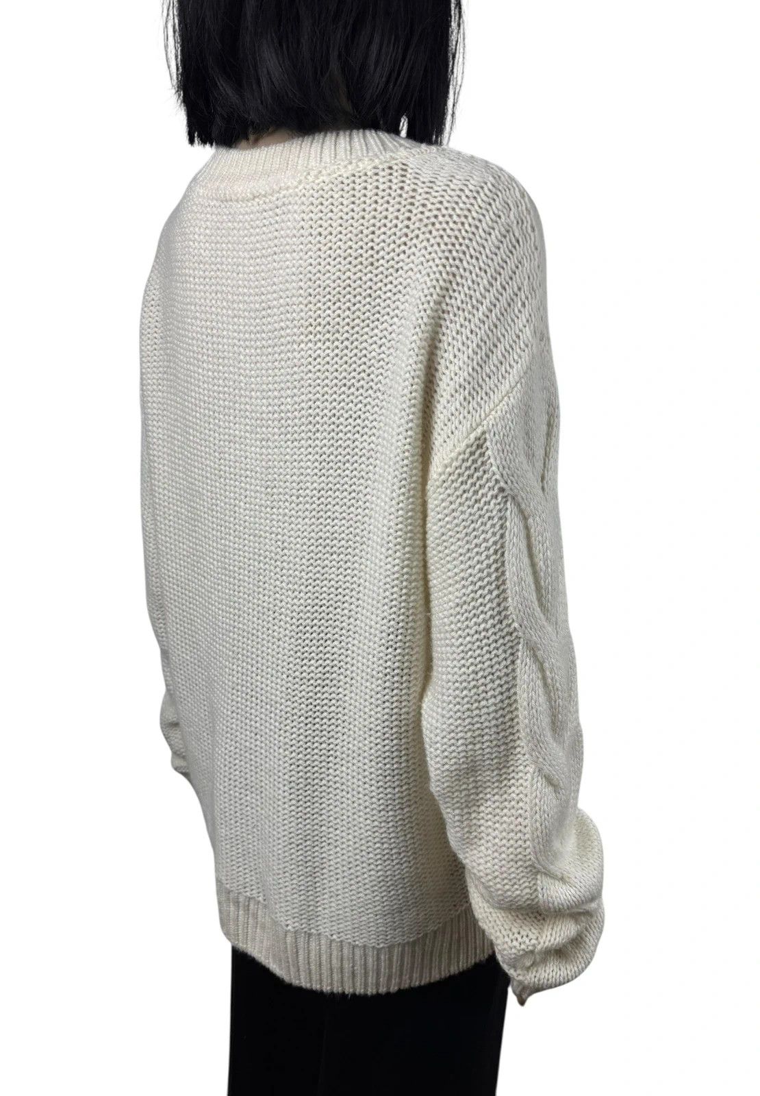 Other Madeleine Tight Knit Cashmere Sweater Ivory size Size L / US 10 / IT 46 - 6 Thumbnail