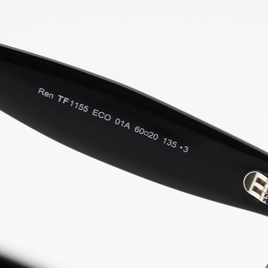 Tom Ford Tom Ford Ren FT1155 01A Sunglasses Black Square Frame Size ONE SIZE - 7 Thumbnail