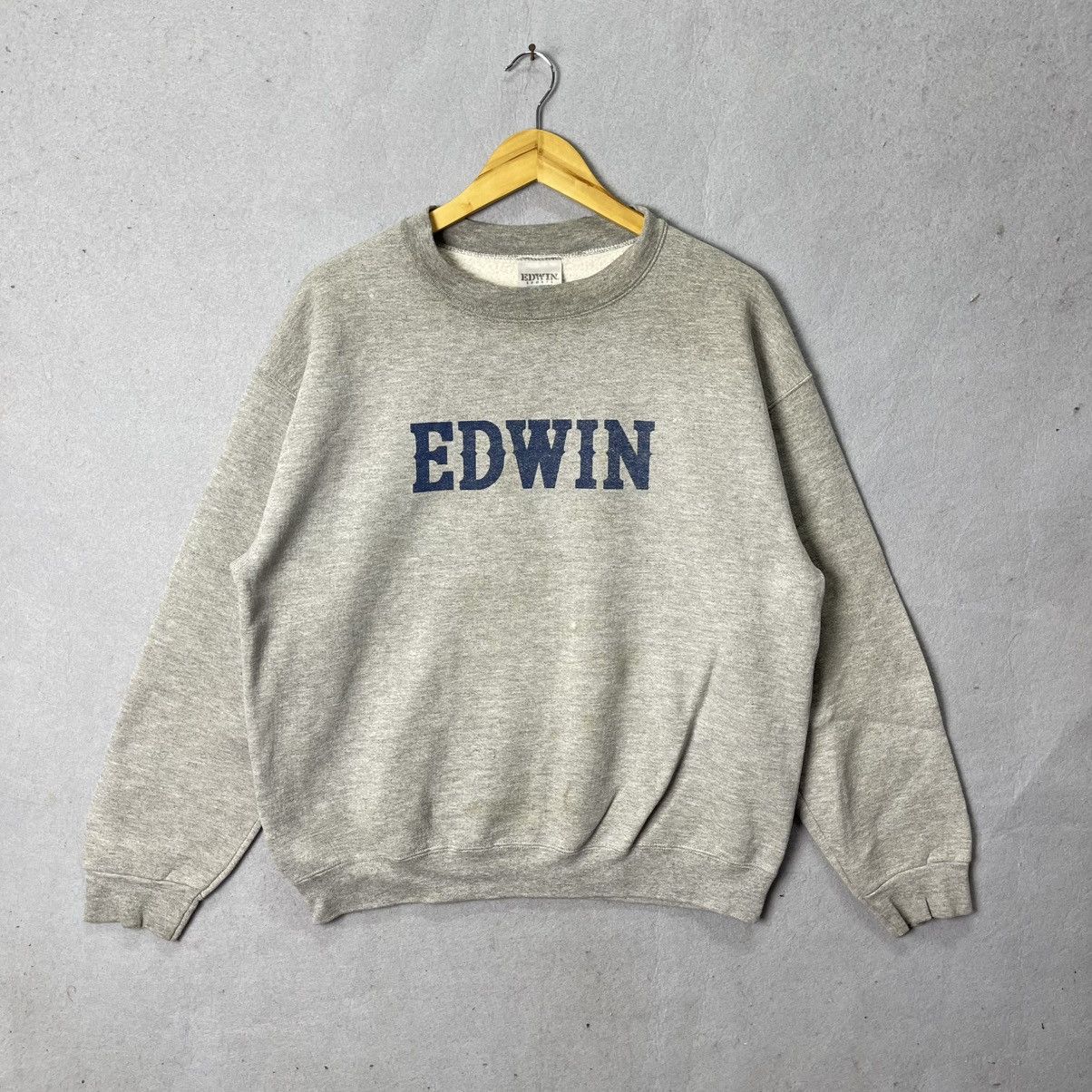 Edwin Vintage EDWIN Sports Logo Crewneck Sweatshirt Made in USA Size US XL / EU 56 / 4 - 1 Thumbnail