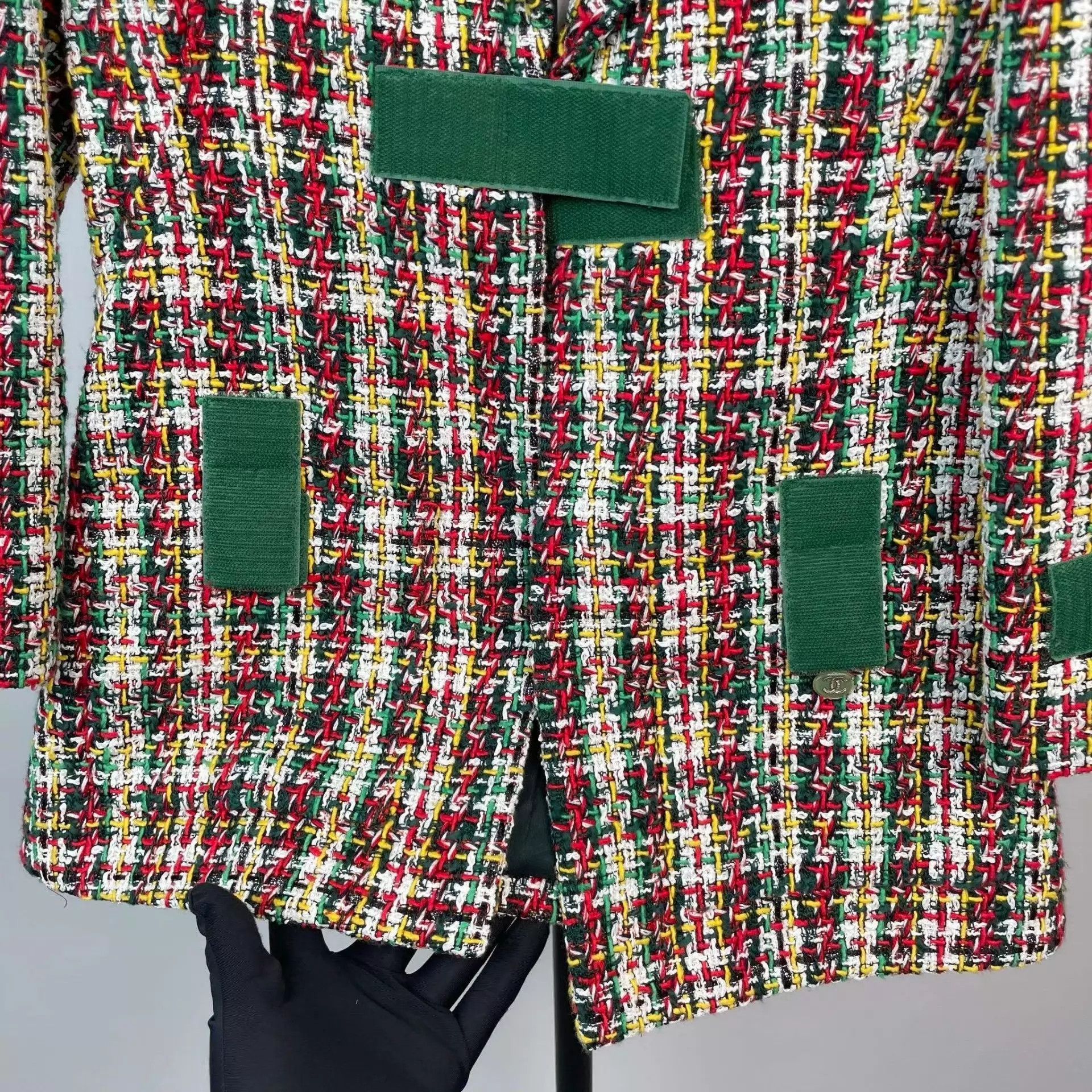Chanel Chanel tweed jacket women's colorblocked FR38 17S Size S / US 4 / IT 40 - 9 Thumbnail